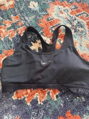 Nike Black Racerback Sports Bra with Subtle Swoosh